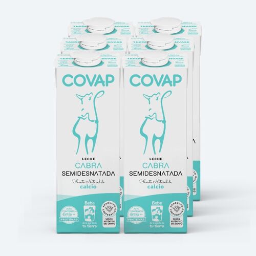 Leche de cabra semidesnatada COVAP 1L (Pack 6uds)