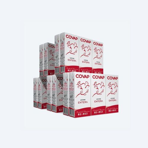 Leche entera COVAP 200ml (Pack 6uds x 5)