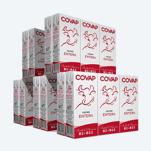Leche entera COVAP 200ml (Pack 6uds x 5)