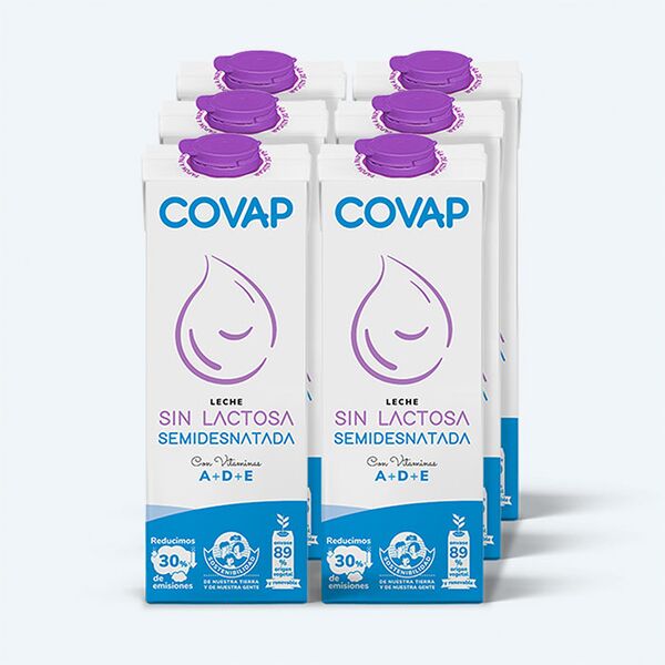 Leche Semidesnatada sin lactosa COVAP | Lácteos COVAP