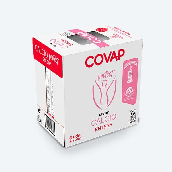 Leche Entera Cálcio Protect  COVAP caja | Lácteos COVAP