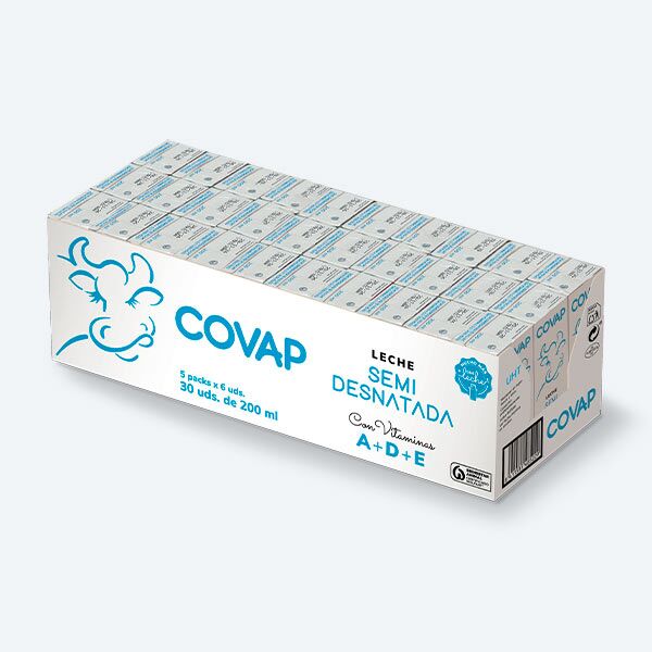 Leche Semidesnatada COVAP 200ml | Lácteos COVAP