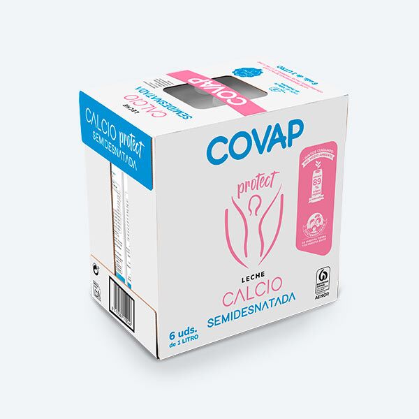 Leche semidesnatada Calcio Protect COVAP | Lácteos COVAP