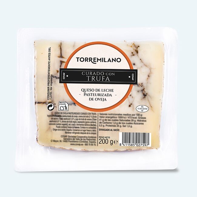 Queso de Oveja Pasteurizado Curado con Trufa