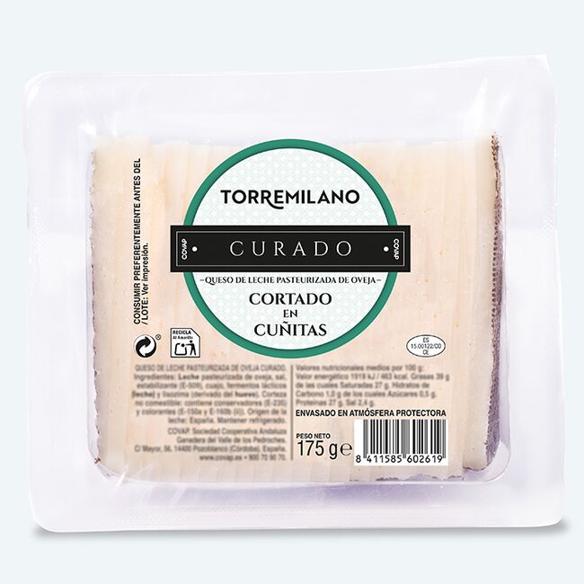 Queso de Leche Pasteurizada de Oveja Curado