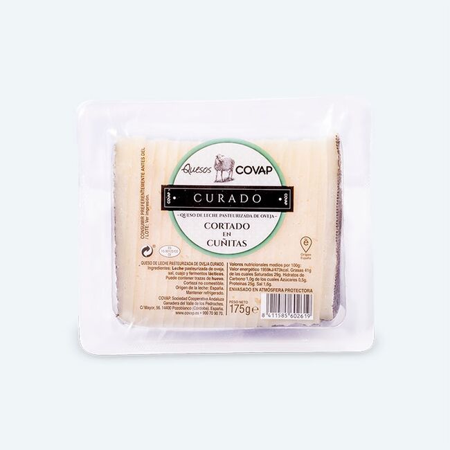 Queso de Leche Pasteurizada de Oveja Curado Cortado | Quesos COVAP