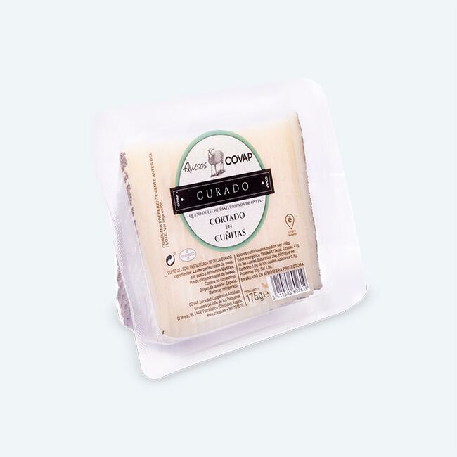 Queso de Leche Pasteurizada de Oveja Curado Cortado | Quesos COVAP