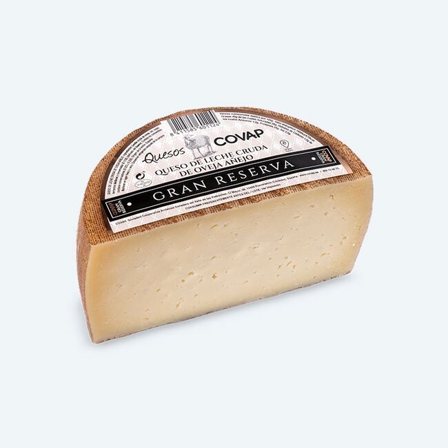 Queso de Leche Cruda De Oveja Añejo Gran Reserva Mitad | Quesos COVAP
