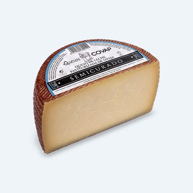 Queso de Leche Pasteurizada de Oveja Semicurado Mitad | Quesos COVAP