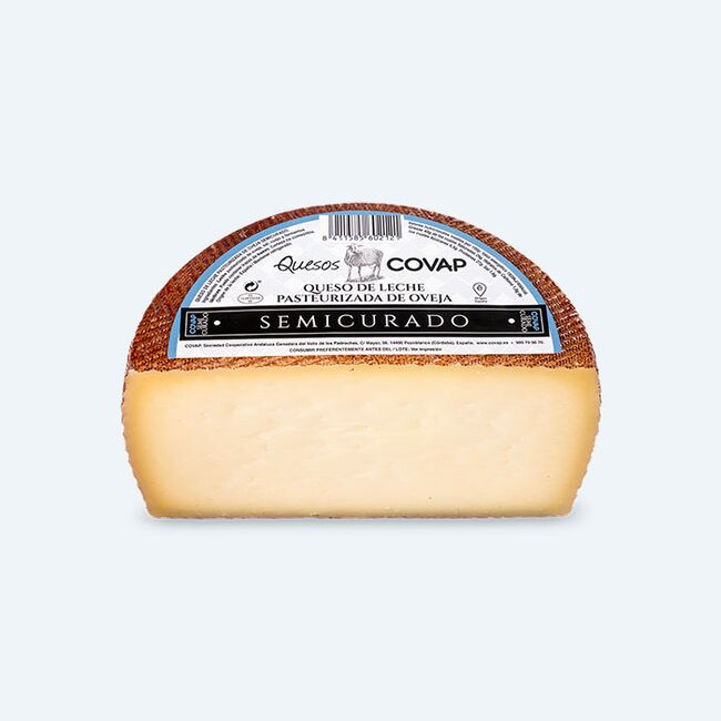Queso de Leche Pasteurizada de Oveja Semicurado Mitad | Quesos COVAP