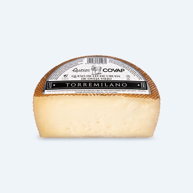 Queso de Leche Cruda de Oveja Viejo Torremilano Mitad | Quesos COVAPQueso de Leche Cruda de Oveja Viejo Torremilano Mitad | Quesos COVAP