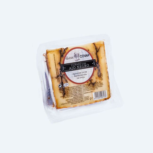 Queso de Oveja Pasteurizado Curado con Ajo Negro 200 Gr