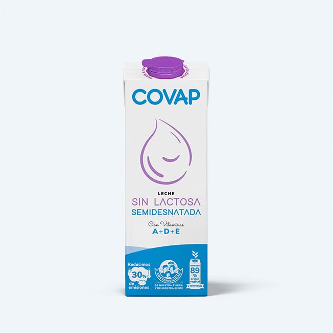 Leche Semidesnatada sin lactosa COVAP | Lácteos COVAP