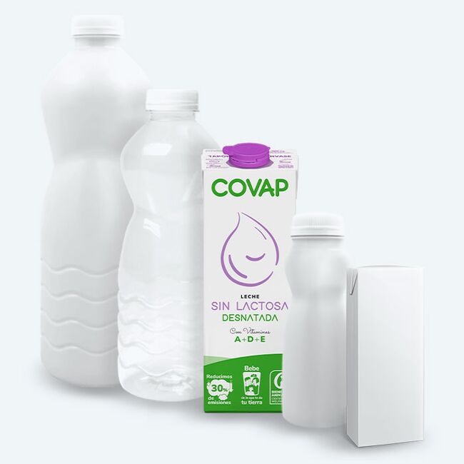 Leche Desnatada sin lactosa brik 1L | Lácteos COVAP