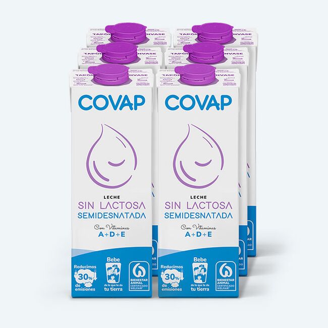 Leche Semidesnatada sin lactosa COVAP | Lácteos COVAP