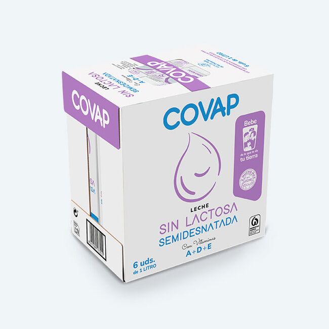 Leche Semidesnatada sin lactosa COVAP | Lácteos COVAP