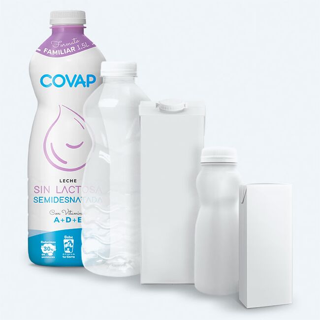 Leche Semidesnatada sin lactosa COVAP 1,5L | Lácteos COVAP