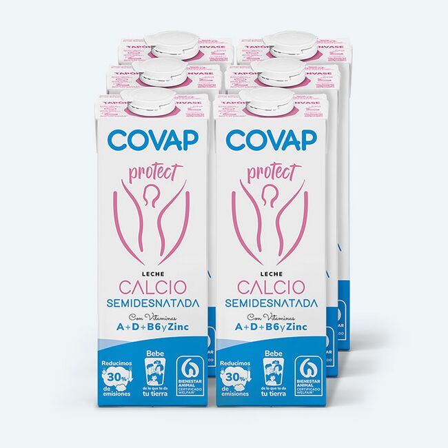 Leche semidesnatada Calcio Protect COVAP | Lácteos COVAP