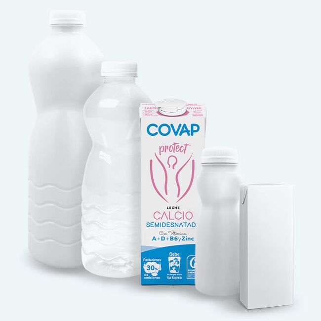Leche semidesnatada Calcio Protect COVAP | Lácteos COVAP