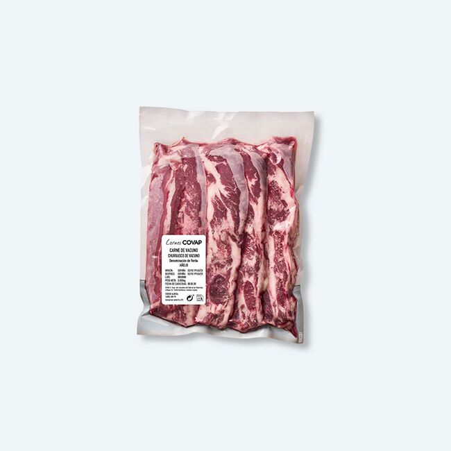 Churrasco de vacuno envasado reverso | Carnes COVAP