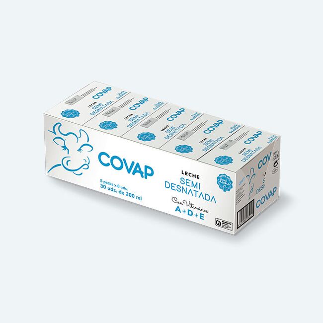 Leche Semidesnatada COVAP 200ml | Lácteos COVAP
