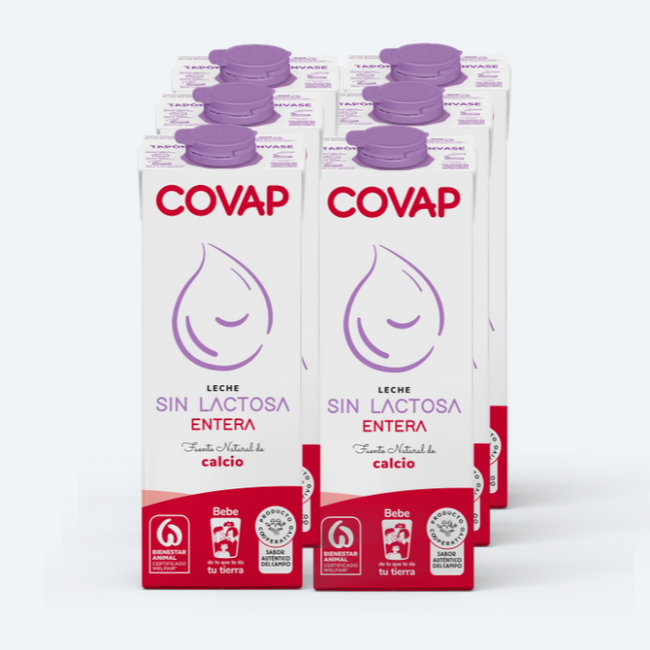 Leche Entera sin lactosa brik 1L | Lácteos COVAP
