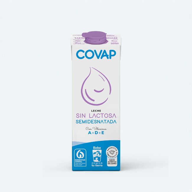 Leche Semidesnatada sin lactosa COVAP | Lácteos COVAP