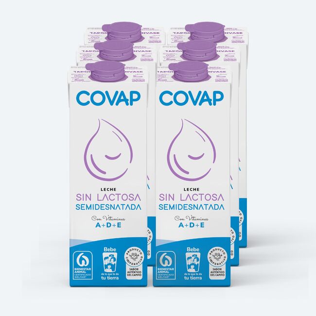 Leche Semidesnatada sin lactosa COVAP | Lácteos COVAP