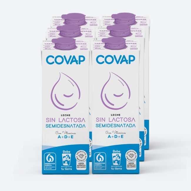 Leche Semidesnatada sin lactosa COVAP | Lácteos COVAP
