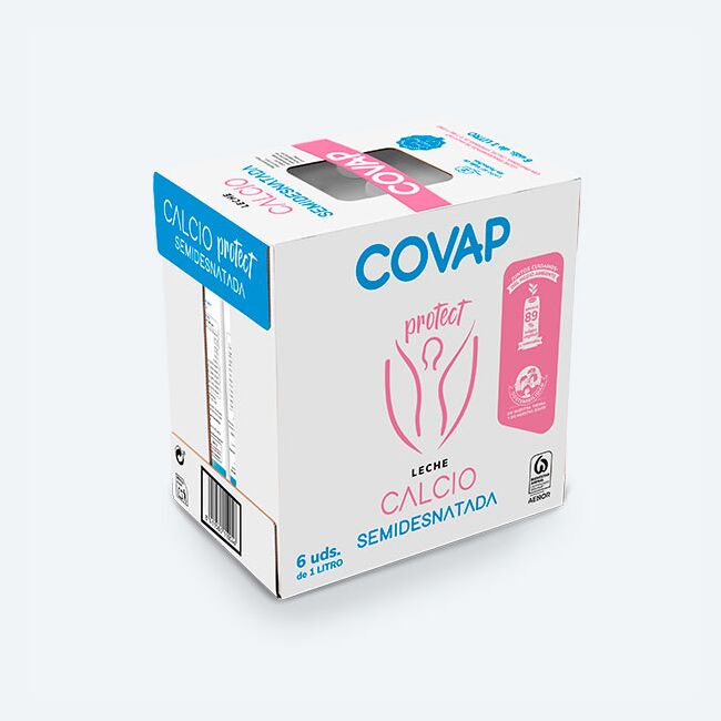 Leche semidesnatada Calcio Protect COVAP | Lácteos COVAP
