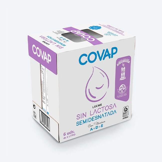Leche Semidesnatada sin lactosa COVAP | Lácteos COVAP